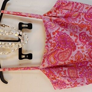 Ralph Lauren Y2K Mini Dress with Paisley Print and Spaghetti Staps